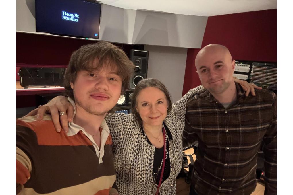 Olga Thomas with members of the Dean Street Studios team