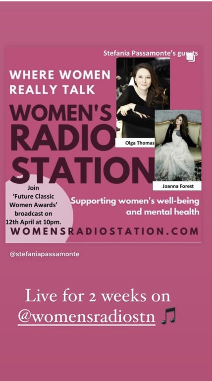 Women's Radio Station feature with Olga Thomas and Joanna Forest